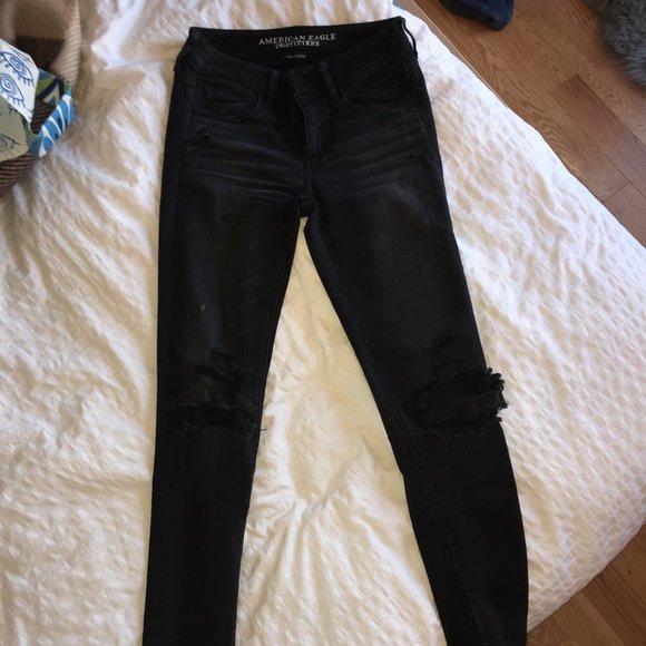 Black ripped skinny jeans - Picture 2 of 8